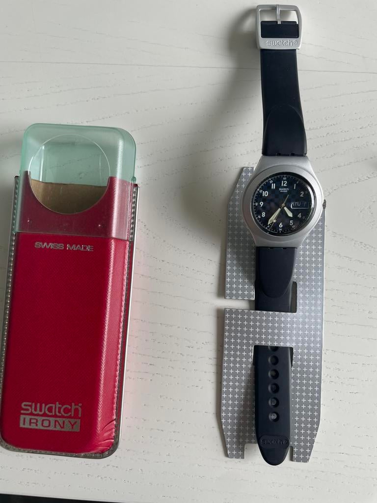 Swatch Irony BLUE CHESS  (YGS7010), Verzenden, Waterdicht, Nieuw, Smart watch
