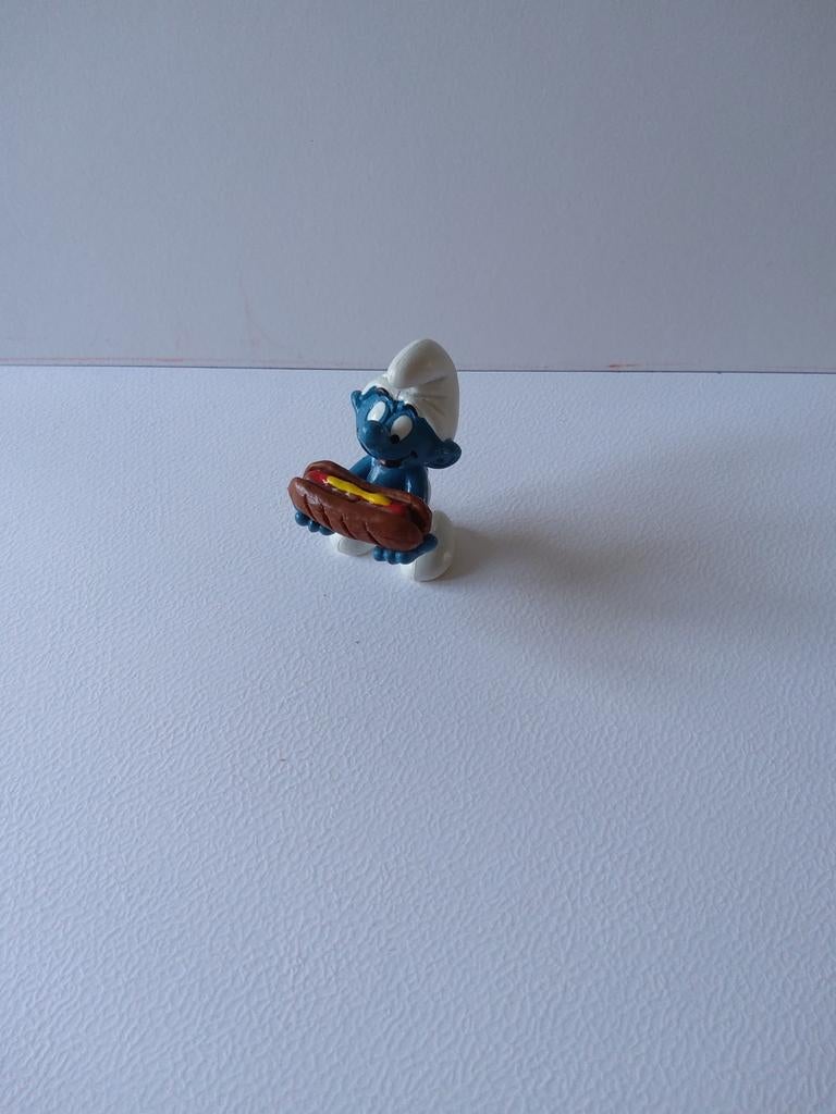 Smurf-hotdog, Ophalen of Verzenden, Gebruikt, Poppetje, Figuurtje of Knuffel