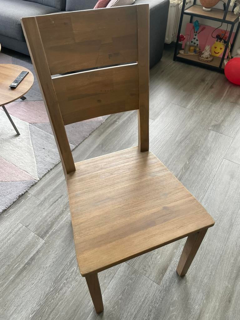 6 houten livingstoelen (bruin), Enlèvement, Comme neuf, Brun