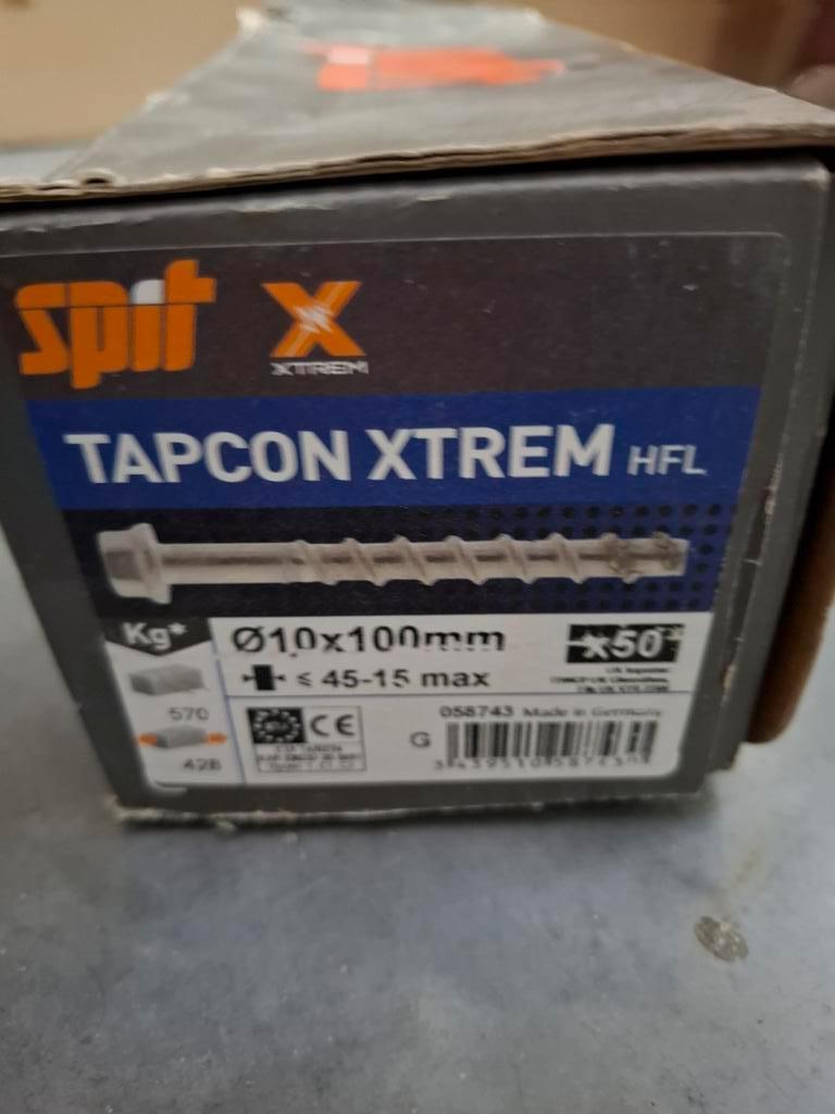 Spit Tapcon xtrem HFL  D10x100mm betonanker, Ophalen, Nieuw