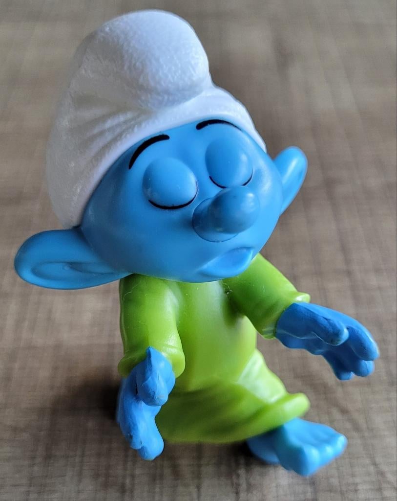 Slaapwandelende smurf, Collections, Enlèvement ou Envoi, Schtroumpfs, Utilisé, Statue ou Figurine
