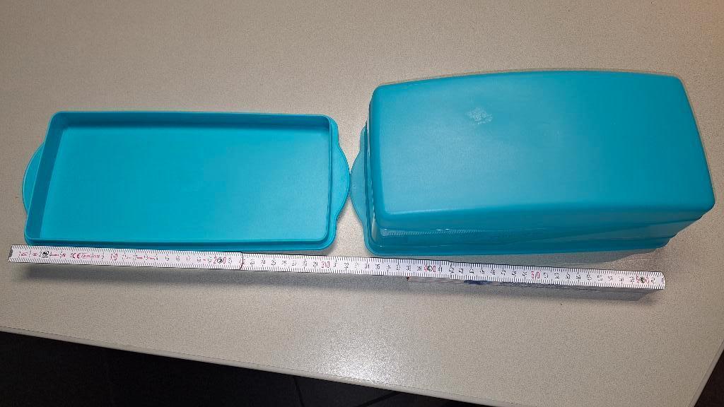 Tupperware gebak schaal rechthoekig recto verso, Maison & Meubles, Enlèvement ou Envoi, Comme neuf, Bleu, Balance