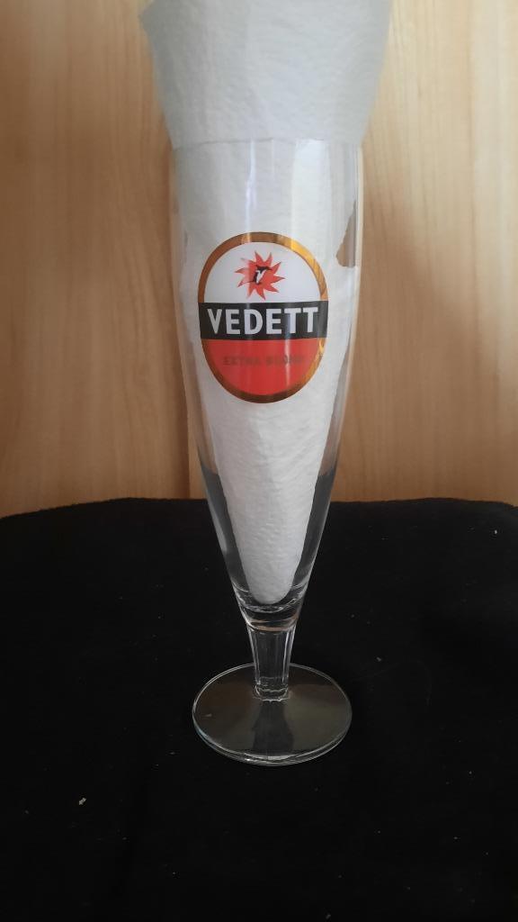 glas VEDETT, Ophalen of Verzenden, Bierglas