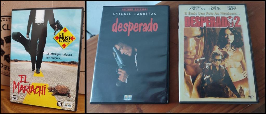 EL MARIACHI/DESPERADO - Les 3 films (Banderas/Rodriguez), Ophalen of Verzenden, Gebruikt, Actie