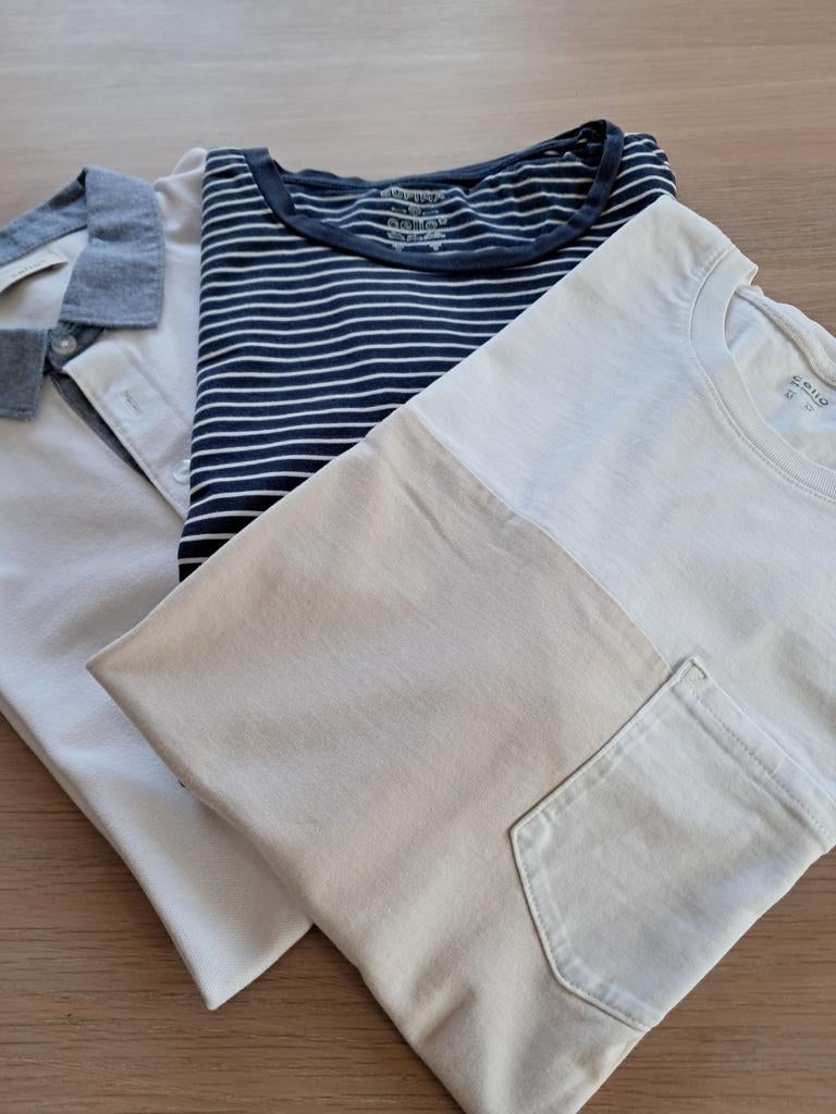 Lot de 2 t shirt et 1 polo Celio, Enlèvement, Blanc