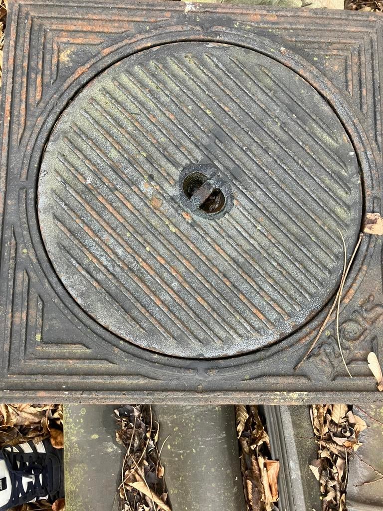 Deksel gietijzer stora 40x40 rond diam 315, Ophalen, Zo goed als nieuw