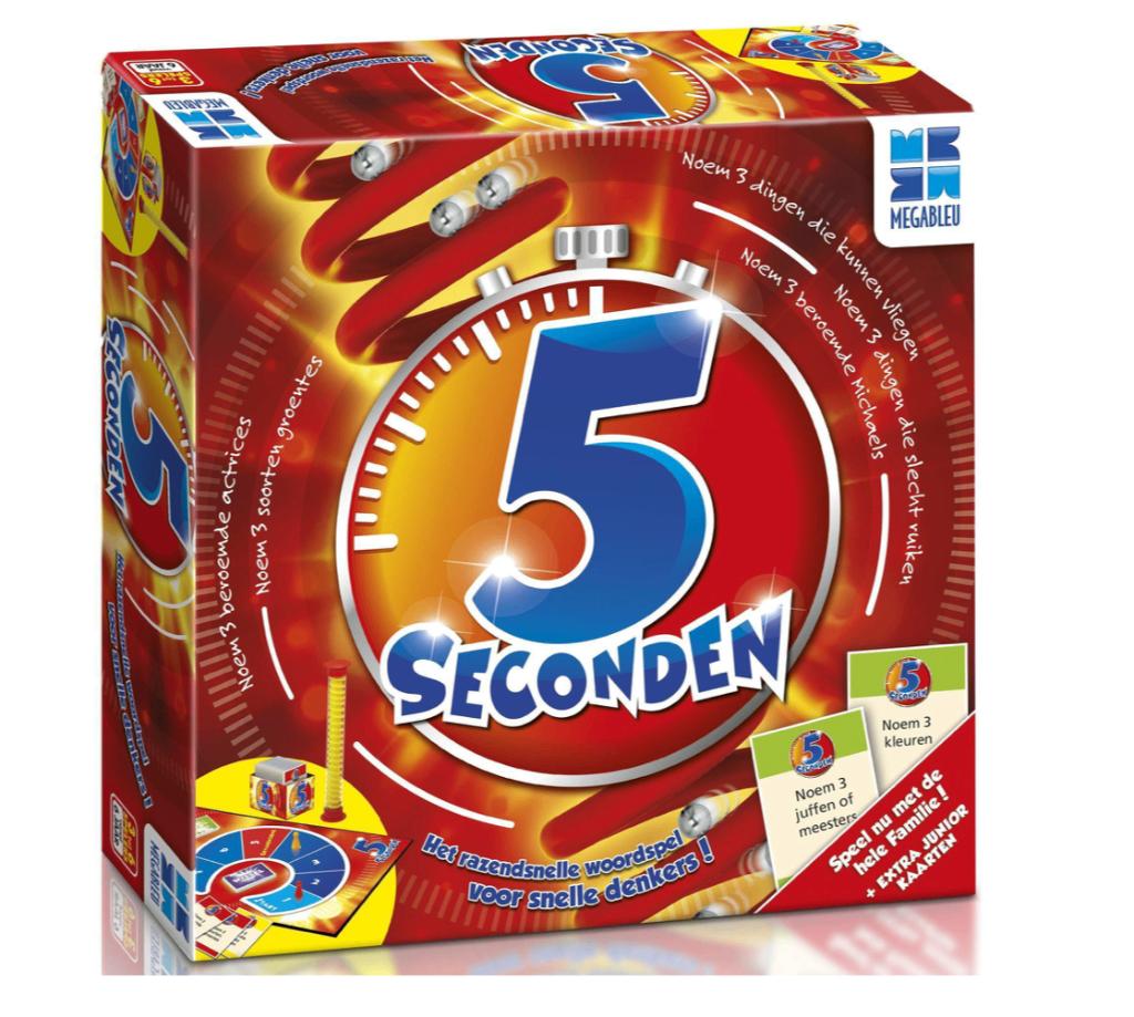 Gezelschapsspel 5 seconden Megableu, Hobby en Vrije tijd, Drie of vier spelers, Ophalen of Verzenden, Zo goed als nieuw, Megableu