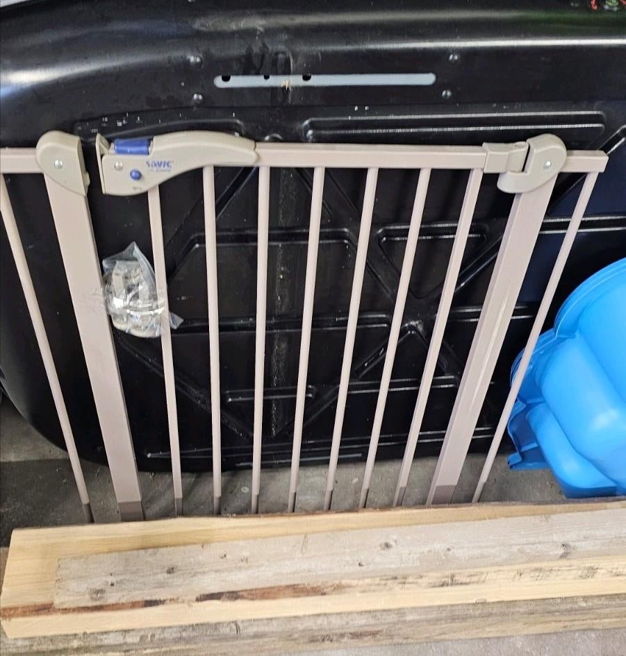 Porte d'escalier Savic blanche, en très bon état, Jardin & Terrasse, Enlèvement ou Envoi, Comme neuf