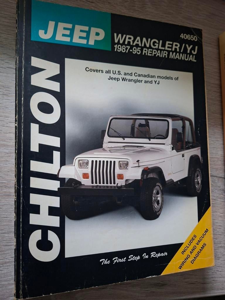 Chilton repair manual- Jeep wrangler yc(1987-1995), Enlèvement ou Envoi