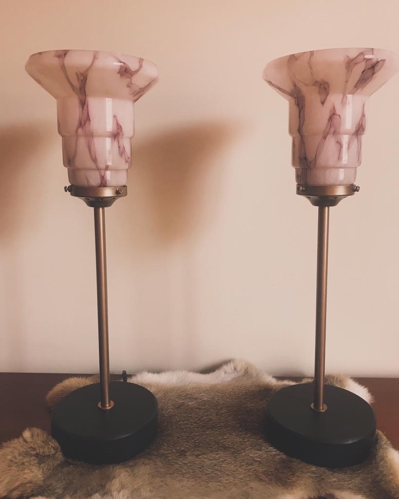 Superbes casquettes art déco veinées., Enlèvement ou Envoi, Comme neuf