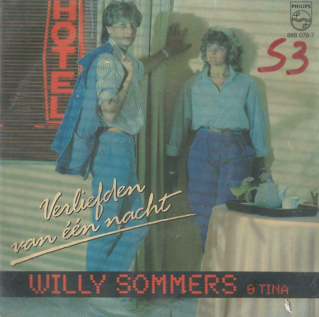 Willy Sommers & Tina – Verliefden van één nacht - Single, Cd's en Dvd's, Vinyl Singles, Ophalen of Verzenden, Gebruikt, Nederlandstalig