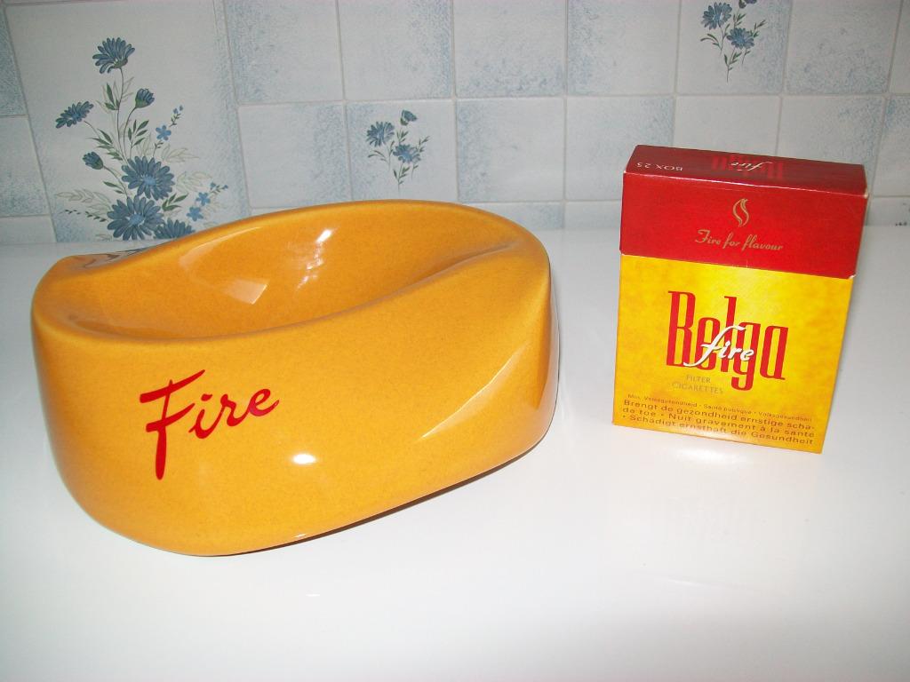 Asbak - Belga Fire - Asbakken - Cendrier - Retro - Vintage, Enlèvement ou Envoi, Comme neuf, Cendrier