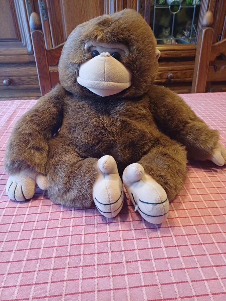 Grote knuffel zittende aap 30cm, Kinderen en Baby's, Speelgoed | Knuffels en Pluche, Ophalen of Verzenden