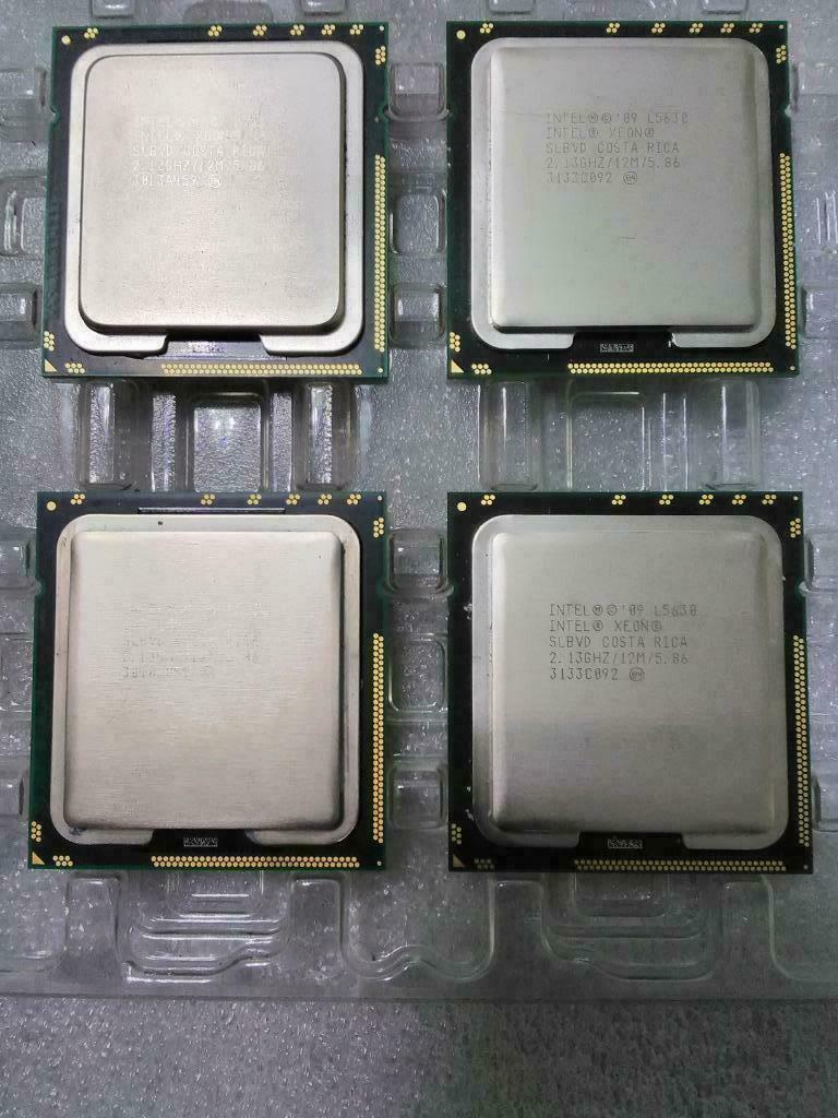 Lot de 4 Xeon L5630 4C/8T@ 2,13GHz 12Mb 40 Watt, Computers en Software, Processors, Gebruikt, 4-core, Intel Xeon, LGA 1366