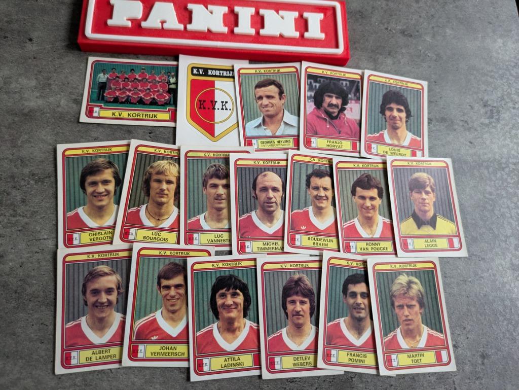 PANINI FOOTBALL 79 KVK KORTRIJK  18X STICKERS 1979 VOETBAL, Hobby en Vrije tijd, Stickers en Plaatjes, Verzenden