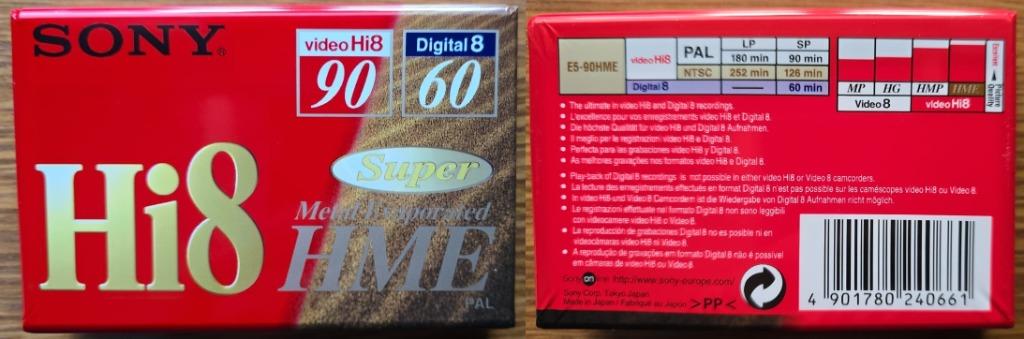 1 LEGE SONY-VIDEO VOOR CAMCORDER, Verzenden, Hi 8, (Video)band