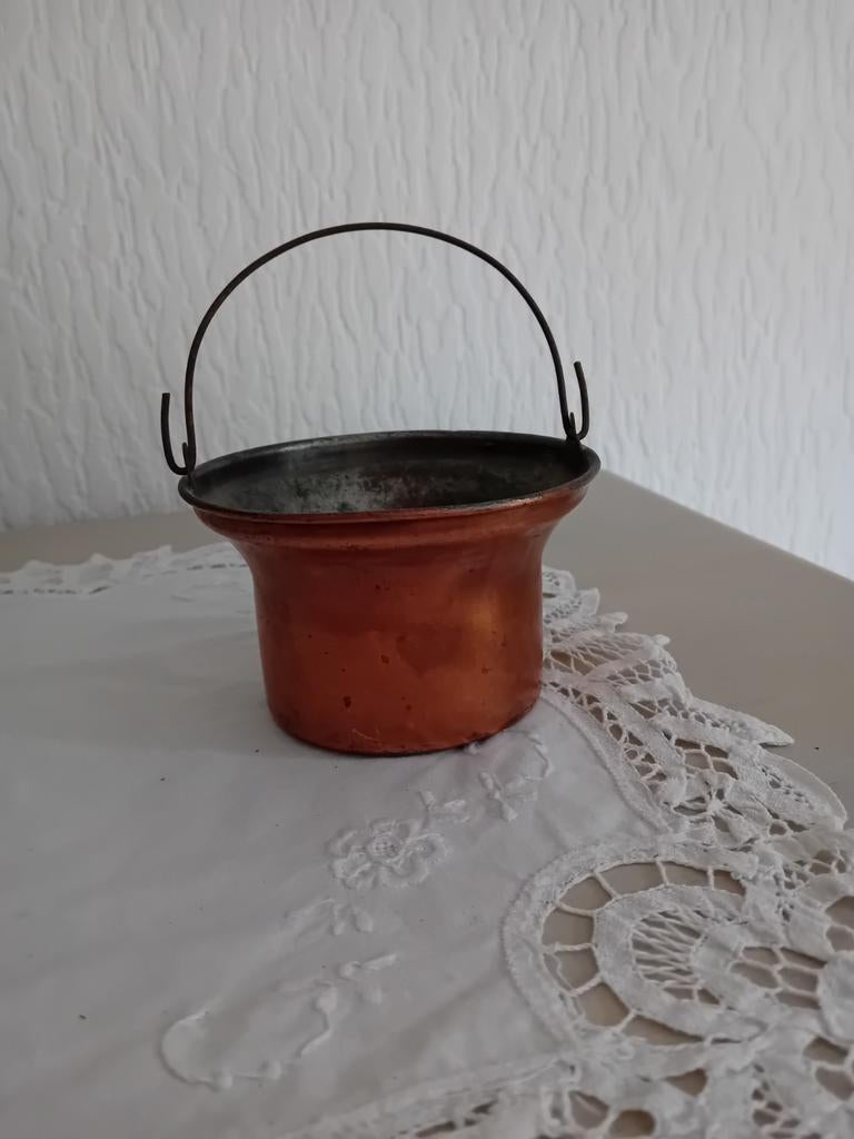 Oud keteltje in koper, Antiek en Kunst, Ophalen of Verzenden, Koper