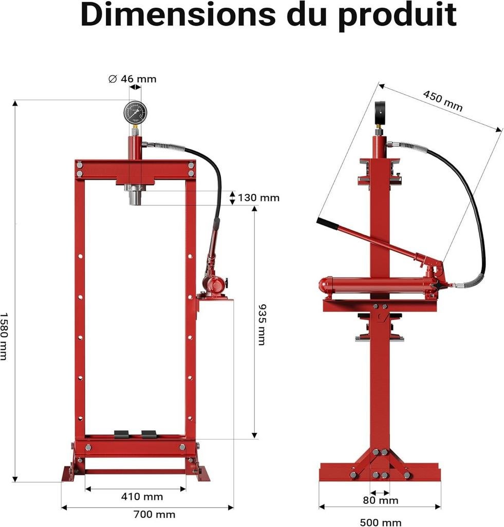 presse hydraulique d'atelier 12 tonnes, Enlèvement ou Envoi