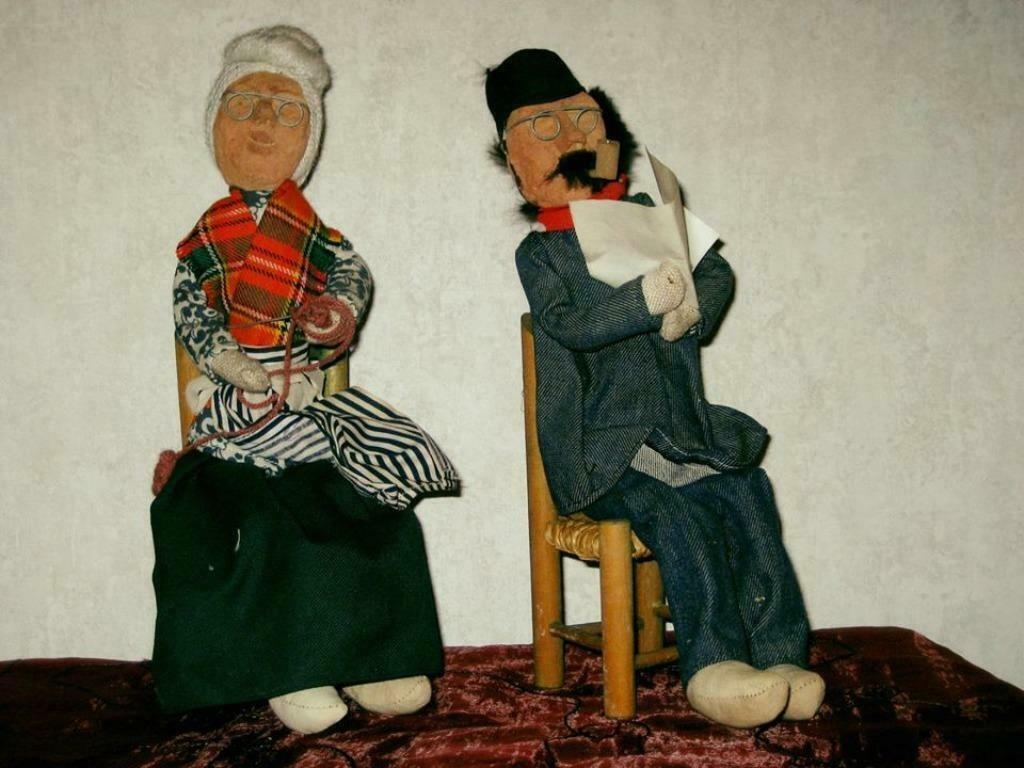 Fraai Antieke poppen van oma & opa, Ca.1950s, Enlèvement ou Envoi
