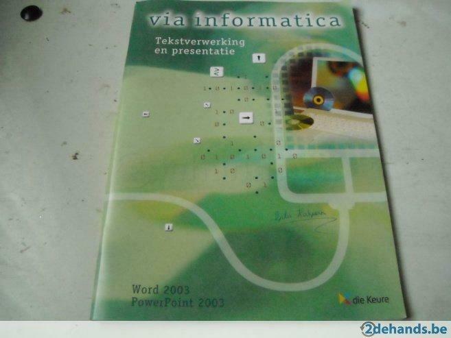 via informatica : tekstverwerking en presentatie, Boeken, Studieboeken en Cursussen, Nieuw