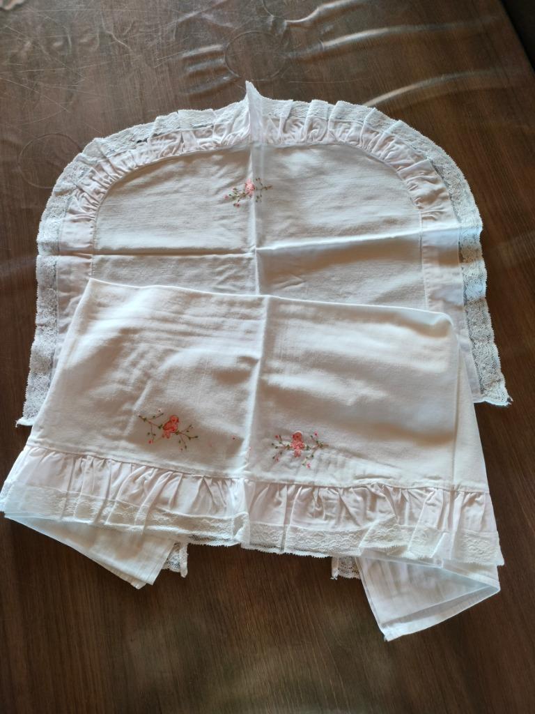 Vintage baby lakens met vogeltjes, Ophalen, Zo goed als nieuw, Overige typen