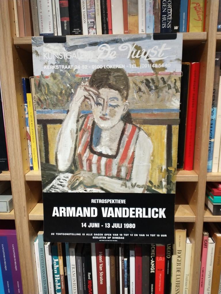 Retrospectieve Armand Vanderlick 1980 affiche, Enlèvement ou Envoi, Comme neuf