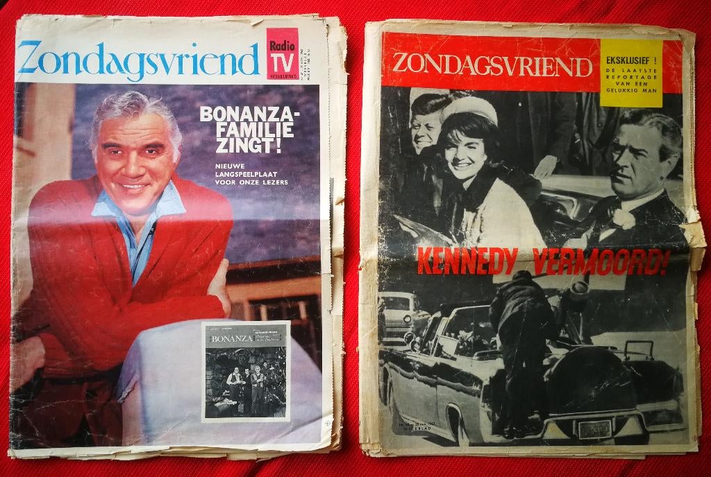 Zondagsvriend uit 1963, met bijlage Kennedy, Collections, Revues, Journaux & Coupures, Journal ou Magazine, 1960 à 1980, Enlèvement ou Envoi