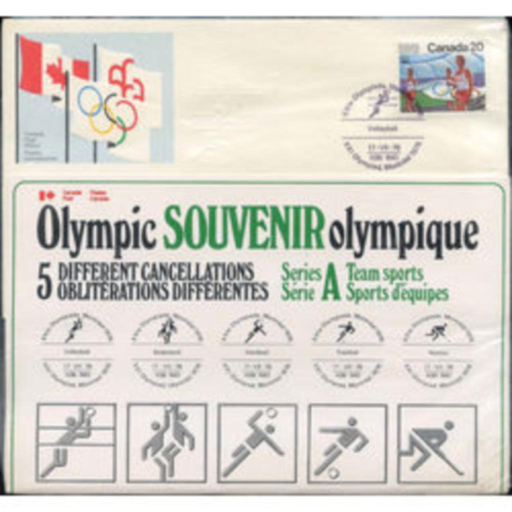 Canadese postzegels van de Olympische Dag 1976 ZELDZAAM, Postzegels en Munten, Ophalen, Gestempeld, Sport