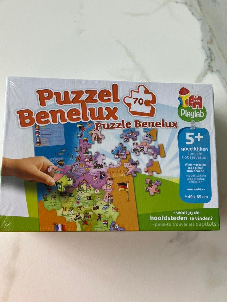 Puzzel  Benelux 70 stukjes, Kinderen en Baby's, Ophalen, Nieuw