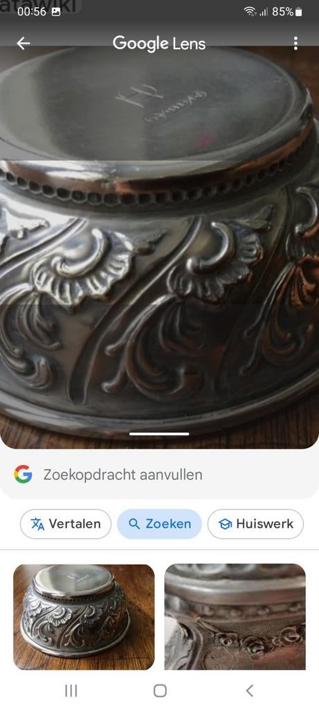 Thee zeefje,verzilverd 1920., Ophalen of Verzenden