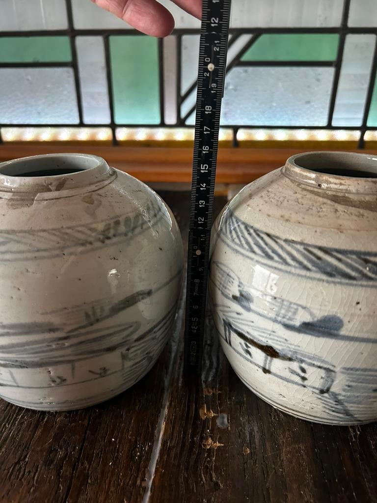 Chinese porseleinen gemberpot., Ophalen of Verzenden, Zo goed als nieuw, Blauw