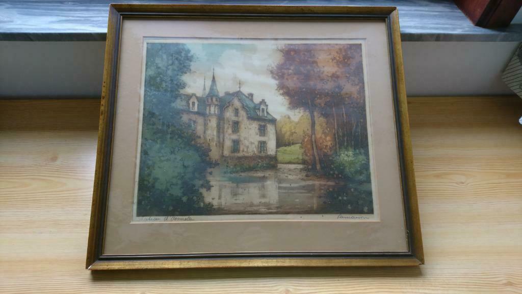 Schilderij kasteel, Antiek en Kunst, Ophalen