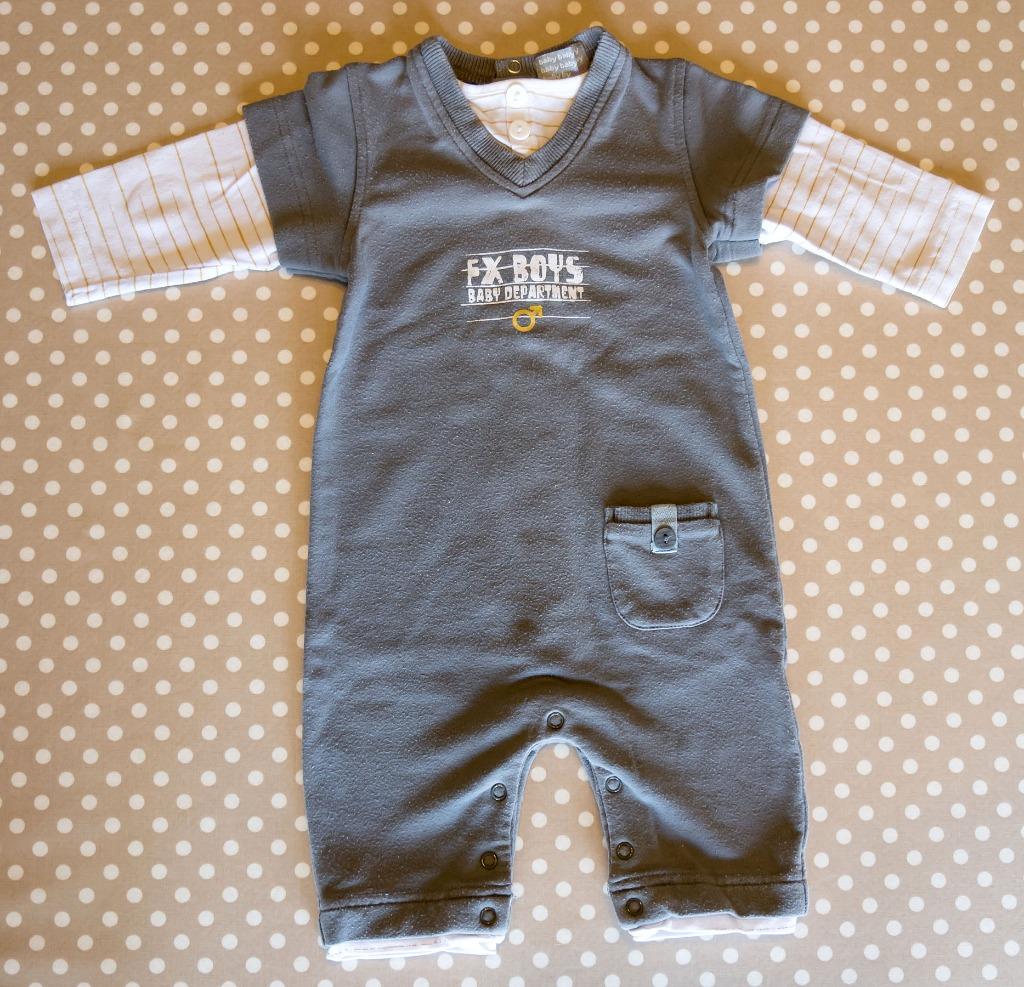 Grijze jongenspyjama zonder voetjes Folieke, mt 68 / 6M, Nacht- of Onderkleding, Gebruikt, Ophalen of Verzenden, Folieke