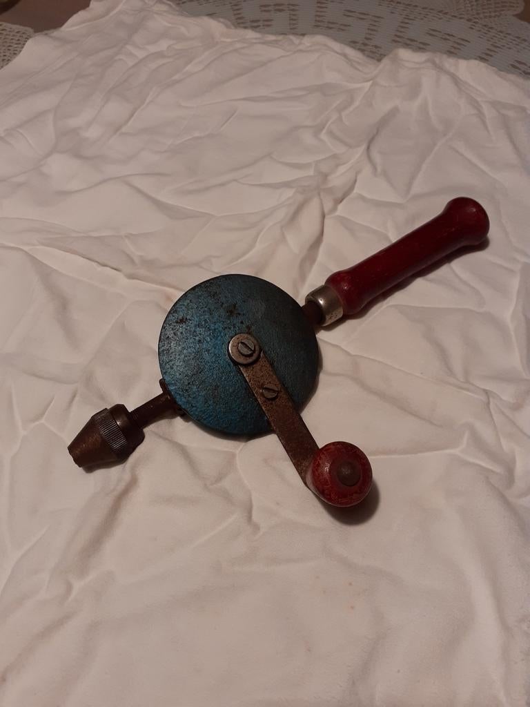 Antieke handboormachine, Antiek en Kunst, Ophalen of Verzenden