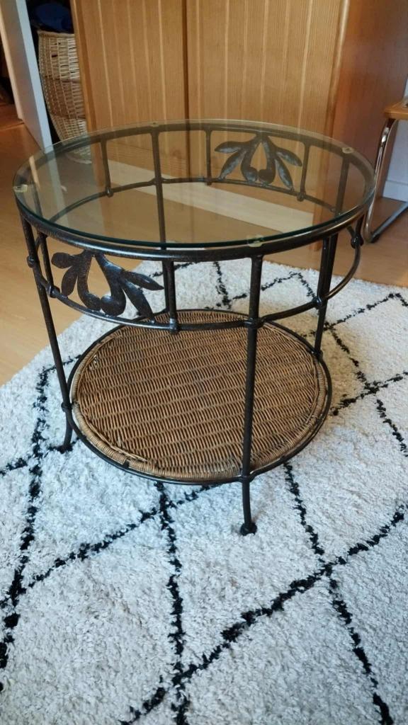 TABLE RONDE DECORATIVE - BOUT DE CANAPE, Maison & Meubles, Tables | Tables de salon, Comme neuf, 50 à 75 cm, 50 à 100 cm, 50 à 100 cm