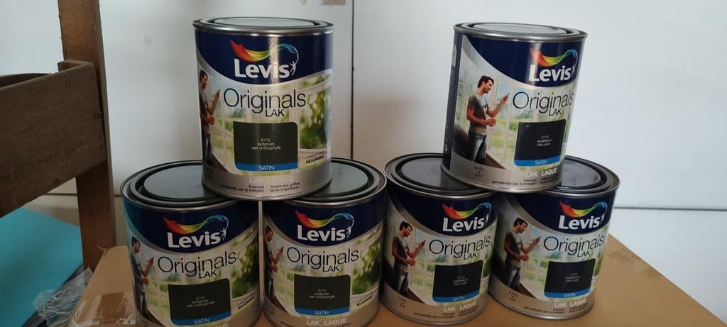 Peinture Levis vert bleu bois métal PVC MDF laque satiné, Bricolage & Construction, Peinture, Vernis & Laque, Enlèvement ou Envoi