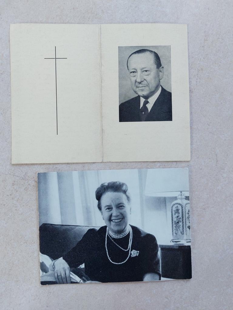 Bidprentjes Baron Leon Bekaert en echtgenote Elisabeth Velge, Verzamelen, Ophalen of Verzenden