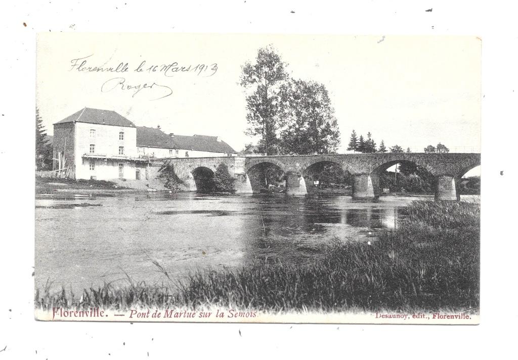 Florenville NA26: Pont de Martué sur la Semois 1913, Envoi, Avant 1920, Affranchie, Luxembourg