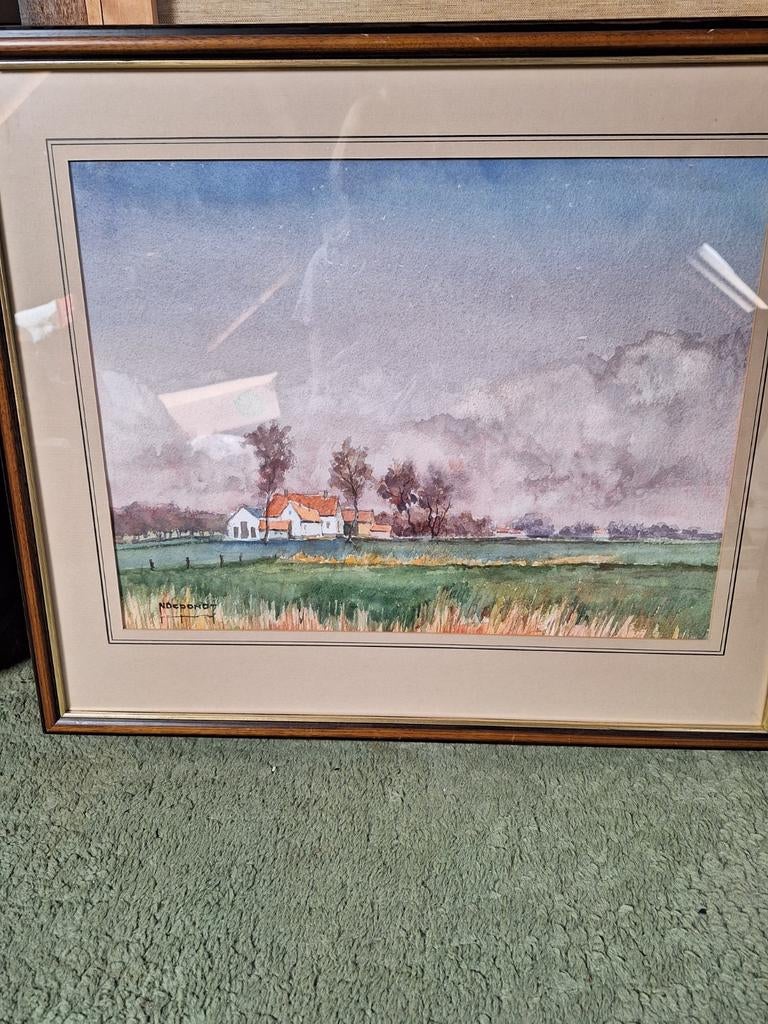 Schilderij van ndepondt.64 op 54.kader met glas., Ophalen