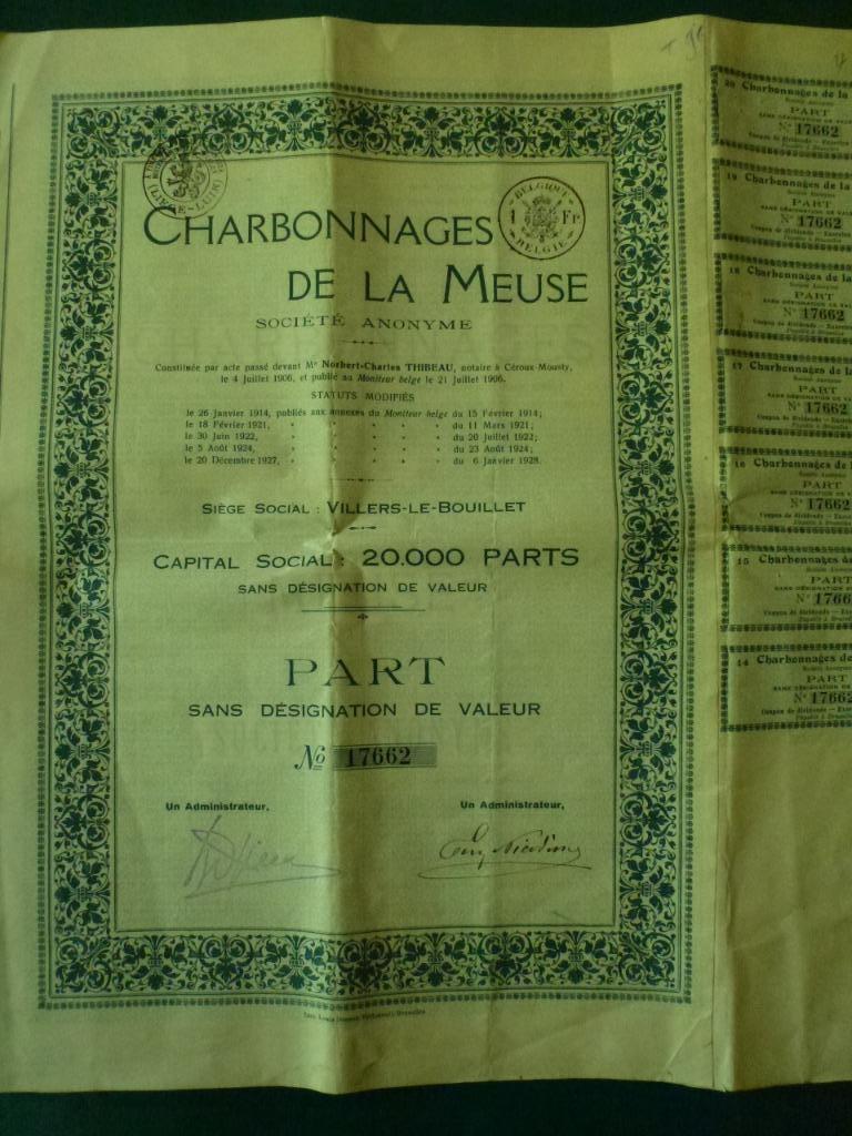 Lot de 28 actions anciennes années 20, Enlèvement, 1920 à 1950, Action