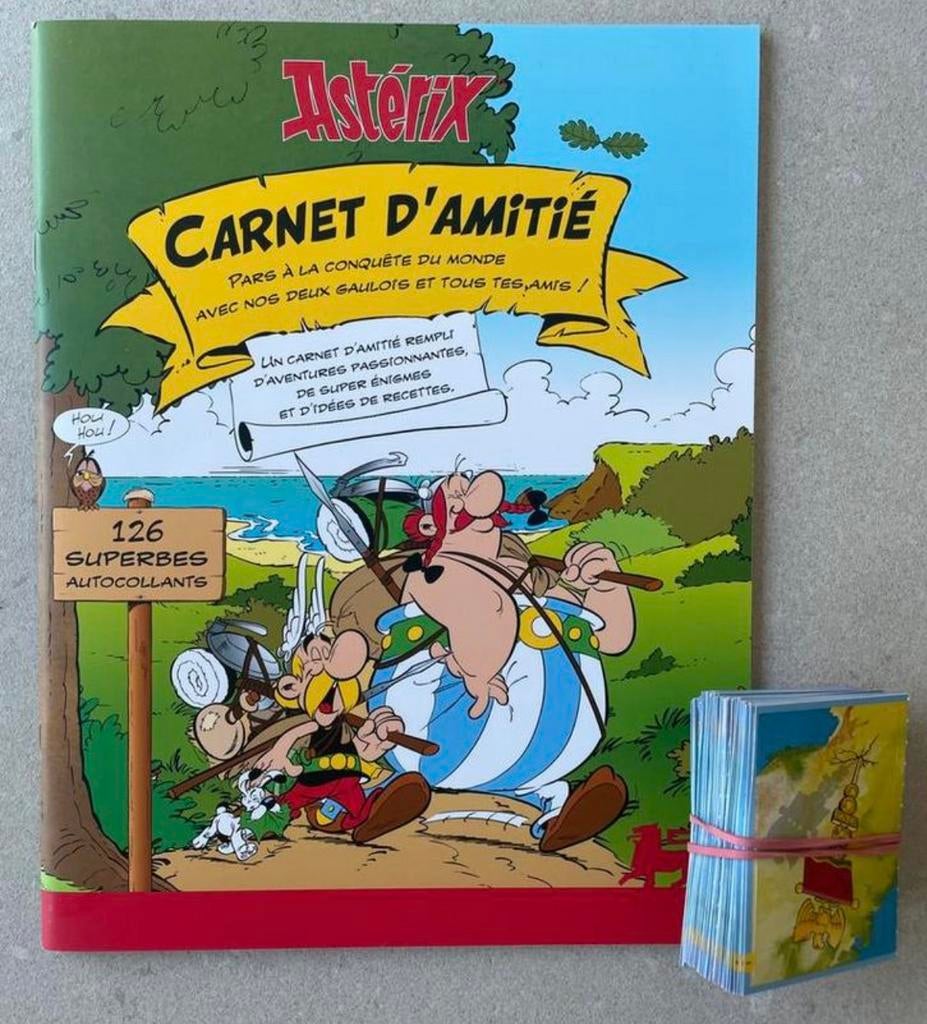 Nouveau E carnet d'amitié Astérix  + 126 autocollants, Envoi