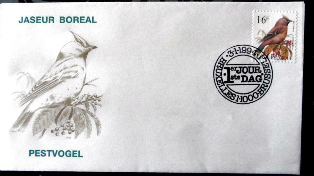 FIRST DAY COVER- VOGELS VAN BUZIN- DE PESTVOGEL, Ophalen of Verzenden, Gestempeld, Dier of Natuur