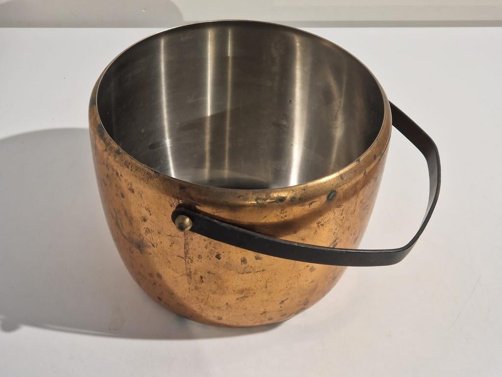 Koperen ketel , inox binnen,  hoogte 30cm,  diameter 22cm, Ophalen of Verzenden, Koper