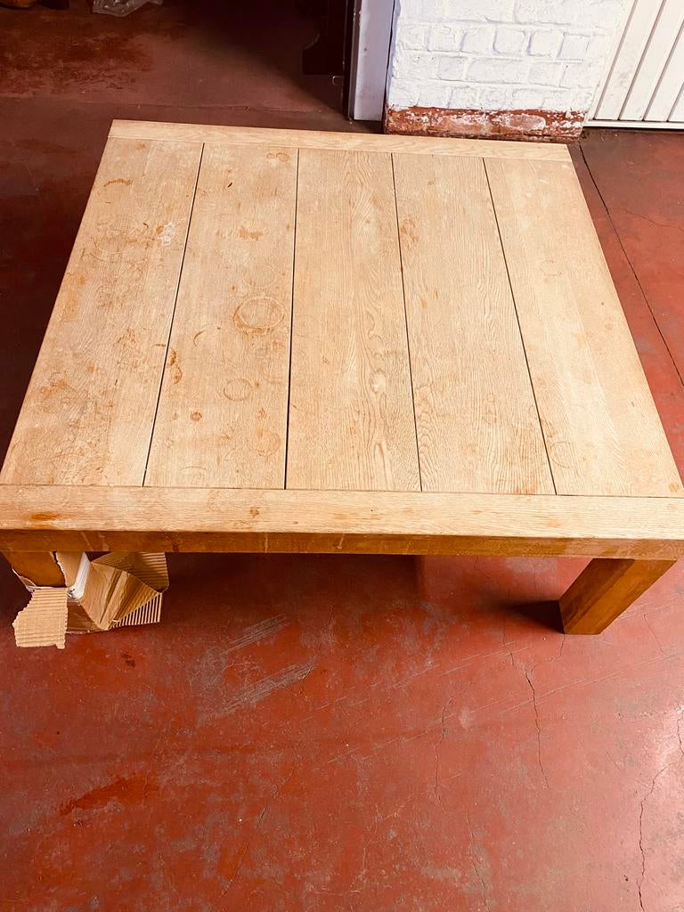 TABLE DE SALON FLAMANT EN CHENE, 100 à 150 cm, CLASSIQUE, Carré, 100 à 150 cm