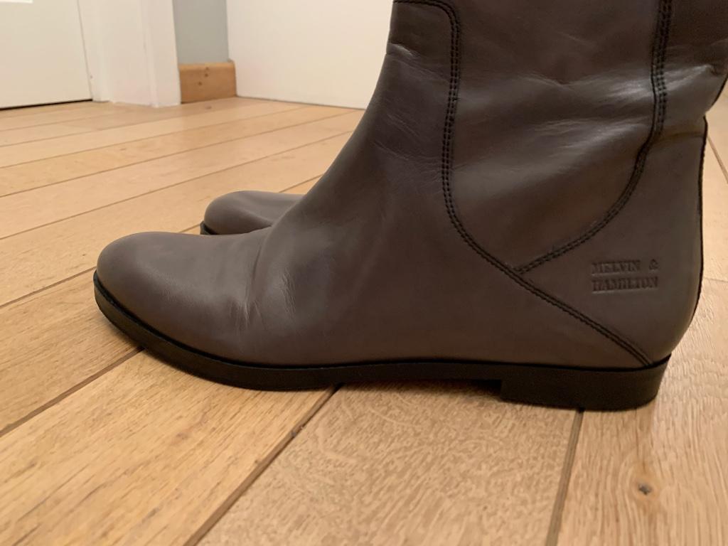 Bottes grises Melvin & Hamilton P41, Gris, Enlèvement ou Envoi, Comme neuf, Bottes hautes