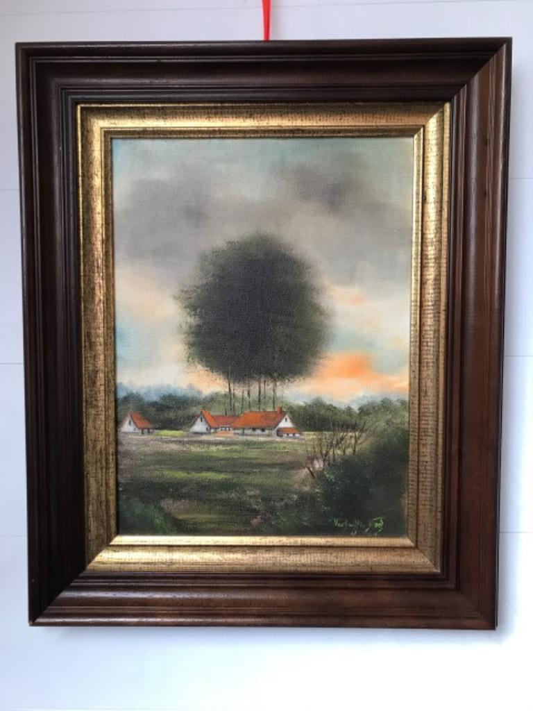 Schilderij Vergezicht, Antiek en Kunst, Ophalen