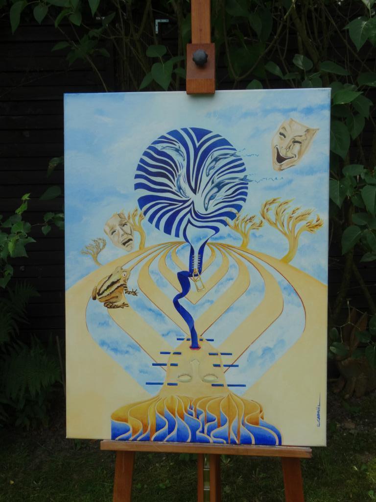 Surrealistische olieverf schilderij, Enlèvement