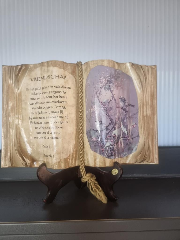 Sort d'amitié sous forme de livre avec des oiseaux sur des l, Maison & Meubles, Enlèvement ou Envoi, Comme neuf