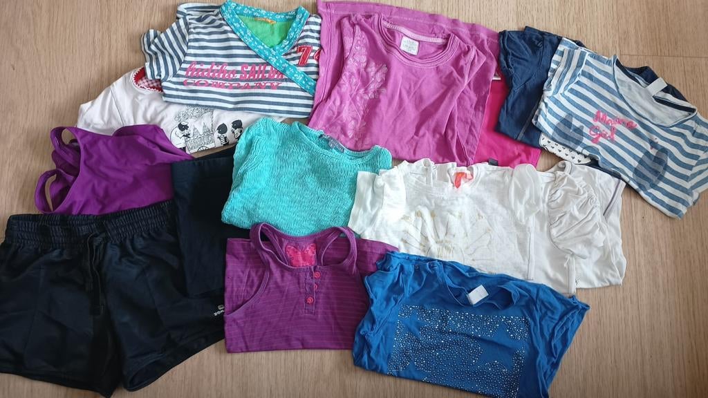 pakket kleding 110/116 meisje, Enlèvement ou Envoi, Utilisé