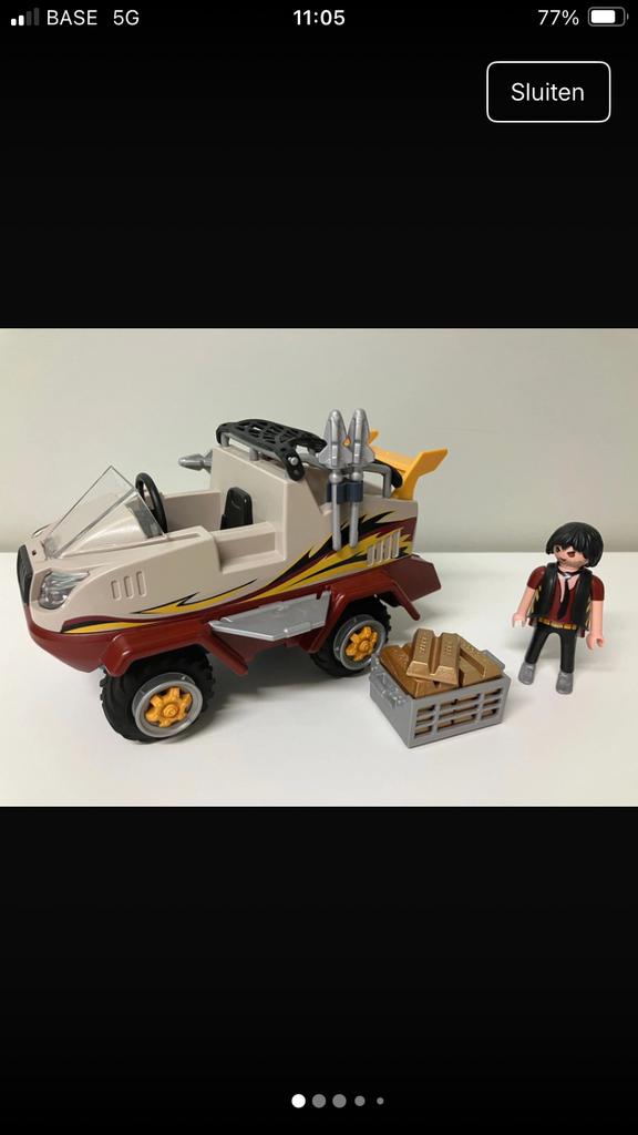 Playmobil jeep, Ophalen of Verzenden, Zo goed als nieuw